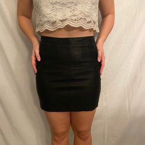 Free People Faux Leather Skirt